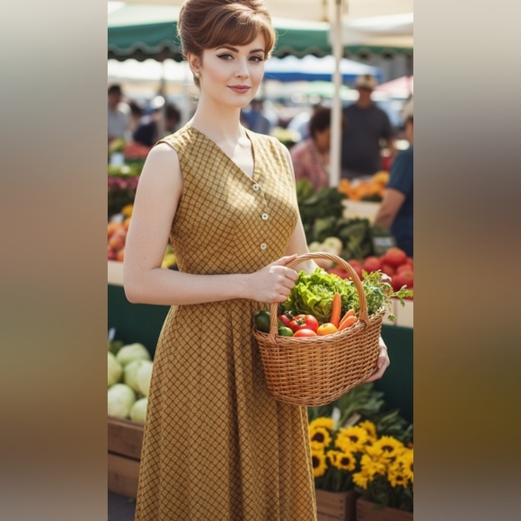 Vintage Dresses & Skirts - Vintage 60's button down dress size M